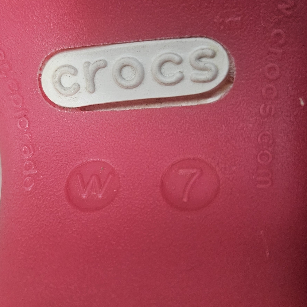 Crocs Huarache Wedge Sandals - Multi-Color Rainbow - Size W7 - Picture 7 of 7